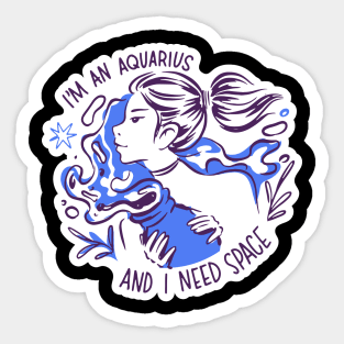 Aquarius Hand Drawn Sticker